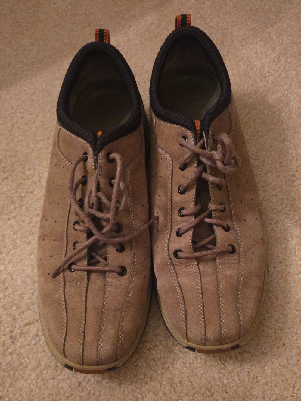Cole Haan Nike AIR Taupe Suede Lace-Up Slip-On Loafers